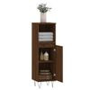 Armario De Baño | Mueble Baño Madera Contrachapada Marrón Roble 30x30x100 Cm Cfw740071