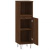 Armario De Baño | Mueble Baño Madera Contrachapada Marrón Roble 30x30x100 Cm Cfw740071