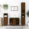 Armario De Baño | Mueble Baño Madera Contrachapada Marrón Roble 30x30x100 Cm Cfw740072