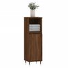 Armario De Baño | Mueble Baño Madera Contrachapada Marrón Roble 30x30x100 Cm Cfw740072