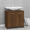 Armario De Baño | Mueble Baño Madera Contrachapada Marrón Roble 60x33x60 Cm Cfw740075