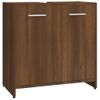 Armario De Baño | Mueble Baño Madera Contrachapada Marrón Roble 60x33x60 Cm Cfw740075