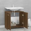 Armario De Baño | Mueble Baño Madera Contrachapada Marrón Roble 60x33x60 Cm Cfw740075