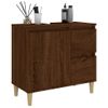 Armario De Baño | Mueble Baño Madera Contrachapada Marrón Roble 65x33x60 Cm Cfw740077