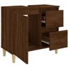 Armario De Baño | Mueble Baño Madera Contrachapada Marrón Roble 65x33x60 Cm Cfw740077