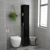 Armario De Baño | Mueble Baño Madera Contrachapada Negro 25x26,5x170 Cm Cfw740081