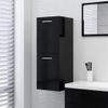 Armario De Baño | Mueble Baño Madera Contrachapada Negro 30x30x80 Cm Cfw740093