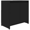 Armario De Baño | Mueble Baño Madera Contrachapada Negro 60x33x61 Cm Cfw740098