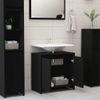 Armario De Baño | Mueble Baño Madera Contrachapada Negro 60x33x61 Cm Cfw740098