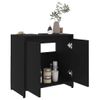 Armario De Baño | Mueble Baño Madera Contrachapada Negro 60x33x61 Cm Cfw740098