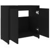 Armario De Baño | Mueble Baño Madera Contrachapada Negro 60x33x61 Cm Cfw740098