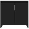 Armario De Baño | Mueble Baño Madera Contrachapada Negro 60x33x61 Cm Cfw740098