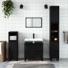 Armario De Baño | Mueble Baño Madera Contrachapada Negro 65x33x60 Cm Cfw740103