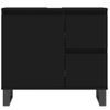 Armario De Baño | Mueble Baño Madera Contrachapada Negro 65x33x60 Cm Cfw740103