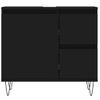 Armario De Baño | Mueble Baño Madera Contrachapada Negro 65x33x60 Cm Cfw740105