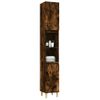 Armario De Baño | Mueble Baño Madera Contrachapada Roble Ahumado 30x30x190 Cm Cfw740109