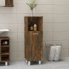 Armario De Baño | Mueble Baño Madera Contrachapada Roble Ahumado 30x30x95 Cm Cfw740110