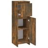 Armario De Baño | Mueble Baño Madera Contrachapada Roble Ahumado 30x30x95 Cm Cfw740112