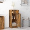 Armario De Baño | Mueble Baño Madera Contrachapada Roble Ahumado 32x34x90 Cm Cfw740113