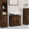 Armario De Baño | Mueble Baño Madera Contrachapada Roble Ahumado 60x33x61 Cm Cfw740116