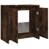 Armario De Baño | Mueble Baño Madera Contrachapada Roble Ahumado 60x33x61 Cm Cfw740116