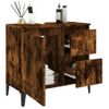 Armario De Baño | Mueble Baño Madera Contrachapada Roble Ahumado 65x33x60 Cm Cfw740117