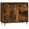 Armario De Baño | Mueble Baño Madera Contrachapada Roble Ahumado 65x33x60 Cm Cfw740120