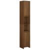 Armario De Baño | Mueble Baño Madera Contrachapada Roble Marrón 30x30x183,5cm Cfw740121