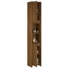 Armario De Baño | Mueble Baño Madera Contrachapada Roble Marrón 30x30x183,5cm Cfw740121