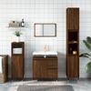 Armario De Baño | Mueble Baño Madera Contrachapada Roble Marrón 30x30x190 Cm Cfw740122