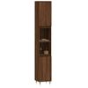 Armario De Baño | Mueble Baño Madera Contrachapada Roble Marrón 30x30x190 Cm Cfw740122