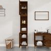 Armario De Baño | Mueble Baño Madera Contrachapada Roble Marrón 30x30x190 Cm Cfw740123