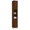 Armario De Baño | Mueble Baño Madera Contrachapada Roble Marrón 30x30x190 Cm Cfw740123