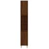 Armario De Baño | Mueble Baño Madera Contrachapada Roble Marrón 30x30x190 Cm Cfw740123