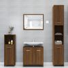 Armario De Baño | Mueble Baño Madera Contrachapada Roble Marrón 30x30x95 Cm Cfw740127