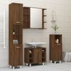 Armario De Baño | Mueble Baño Madera Contrachapada Roble Marrón 30x30x95 Cm Cfw740128