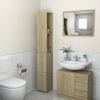 Armario De Baño | Mueble Baño Madera Contrachapada Roble Sonoma 25x26,5x170cm Cfw740129