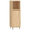 Armario De Baño | Mueble Baño Madera Contrachapada Roble Sonoma 30x30x100 Cm Cfw740132