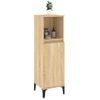 Armario De Baño | Mueble Baño Madera Contrachapada Roble Sonoma 30x30x100 Cm Cfw740133