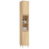 Armario De Baño | Mueble Baño Madera Contrachapada Roble Sonoma 30x30x190 Cm Cfw740138