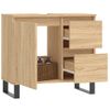 Armario De Baño | Mueble Baño Madera Contrachapada Roble Sonoma 65x33x60 Cm Cfw740145