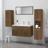 Armario De Baño | Mueble Baño Madera De Ingeniería Marrón Roble 30x30x130 Cm Cfw740165