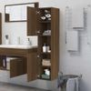 Armario De Baño | Mueble Baño Madera De Ingeniería Marrón Roble 30x30x130 Cm Cfw740165