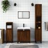 Armario De Baño | Mueble Baño Madera De Ingeniería Marrón Roble 58x33x60 Cm Cfw740168