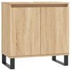 Armario De Baño | Mueble Baño Madera De Ingeniería Roble Sonoma 58x33x60 Cm Cfw740177