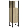 Armario De Baño | Mueble Baño Madera Ingeniería Roble Sonoma 33x33x120,5 Cm Cfw740185