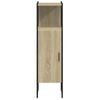 Armario De Baño | Mueble Baño Madera Ingeniería Roble Sonoma 33x33x120,5 Cm Cfw740185