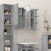 Armario De Espejo Baño | Mueble Baño Contrachapada Gris Sonoma 80x20,5x64 Cm Cfw740244