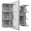 Armario De Espejo Baño | Mueble Baño Contrachapada Gris Sonoma 80x20,5x64 Cm Cfw740244