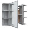 Armario De Espejo Baño | Mueble Baño Contrachapada Gris Sonoma 80x20,5x64 Cm Cfw740244